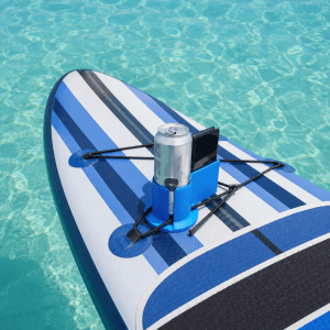 Mavi SUP board telefon ve içecek tutucu